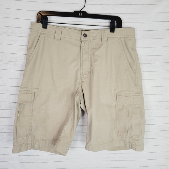 THE NORTH FACE KHAKI CARGO SHORTS, SZ 34 - Picture 1 of 11